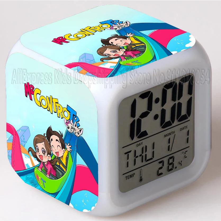 Me Contro Te Figurine LED Alarm Clock Colorful Touch Light Juguetes Figure Toys for Kids Children Boys Girls 4