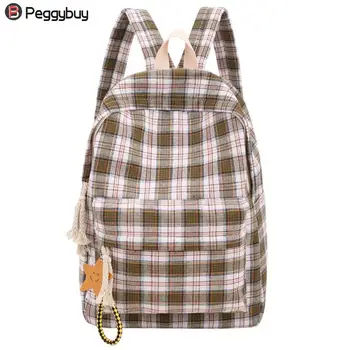 

Fashion Women Backpack Student Girl School Bag New Travel Bag Plaid Style Shoulder Bag For Women 2019 Bagpack Rucksack Knapsack