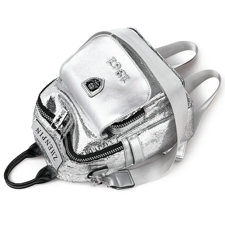 Rdywbu Модные женские голограммы лазерный рюкзак хип-хоп стиль буквы школьные рюкзаки для девочек блестящие кожанные сумки для студентов сумка B116
