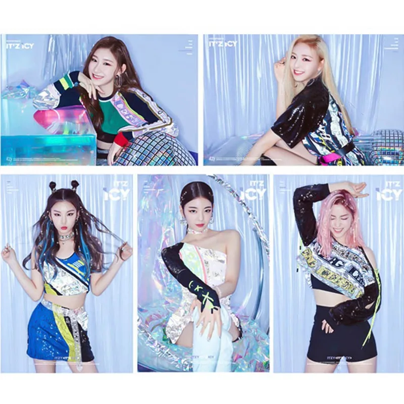 21 шт./компл. ITZY фотокарточка пвх прозрачные карточки наклейки для автобуса