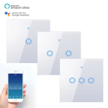 

Smart Touch Switch No Neutral Line Remote Voice Timer Control Waterproof Light Switch Works with Alexa/ Google Home Tuya APP