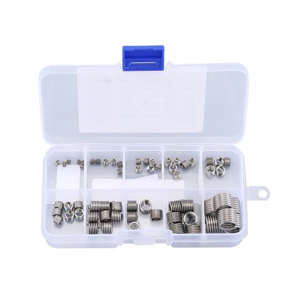 

60PCS/set Thread Insert Set 304 Stainless Steel Screw Thread Repair Insert Kit for Helicoil Repairing Tools Wire Screw Sleeve