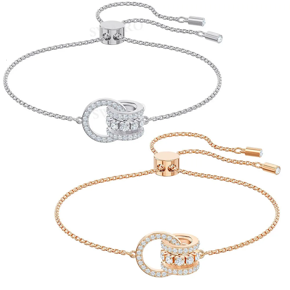 Счастливый в, Женская Европейская мода кристалл браслет переплетенный с любовью влюбленных лучший подарок