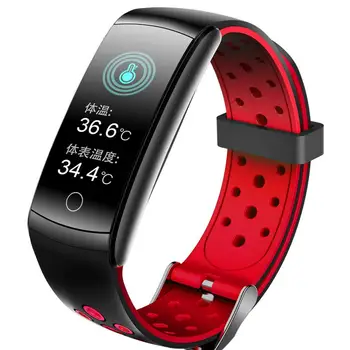 

Q8T Temperature measurement smart band heart rate monitoring sports Smart Watch pedometer Fitness tracker Bracelet smart watch