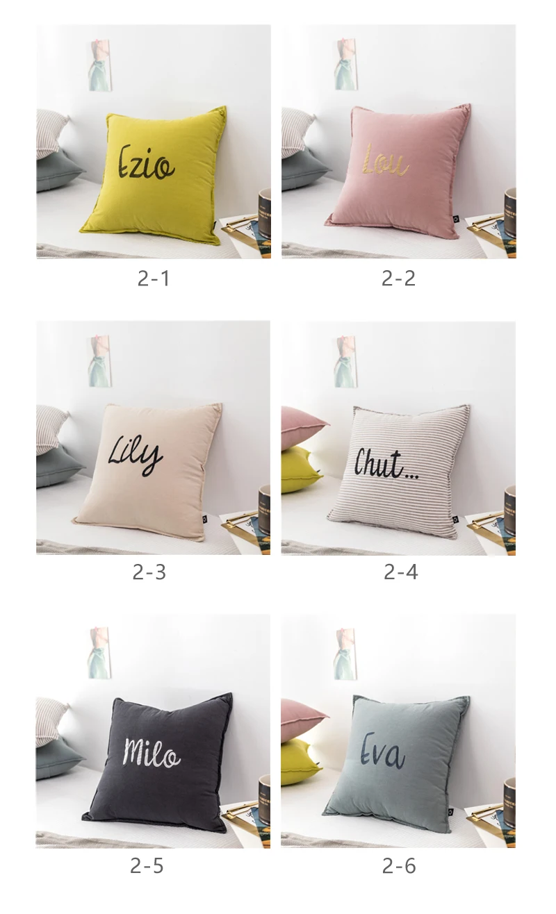 Одноцветная круглая подушка с вышитыми буквами в скандинавском стиле в полоску ярких цветов, круглая подушка для офиса, дивана, дома, декоративная задняя подушка