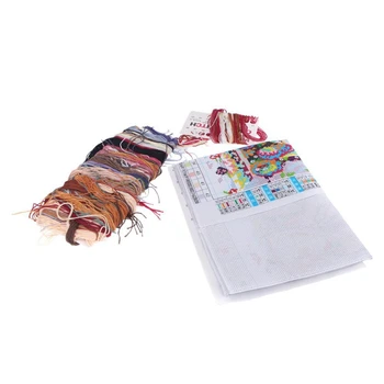 

DIY Handmade Needlework Cross Stitch Set Embroidery Kit Precise Printed Bear Family Design Cross-Stitching 66 * 38cm Home Decora