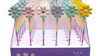 

new pretty rainbow color gel pen cartoon neutral pen student prize school office black needle pen promotion gift pen 36pc/lot