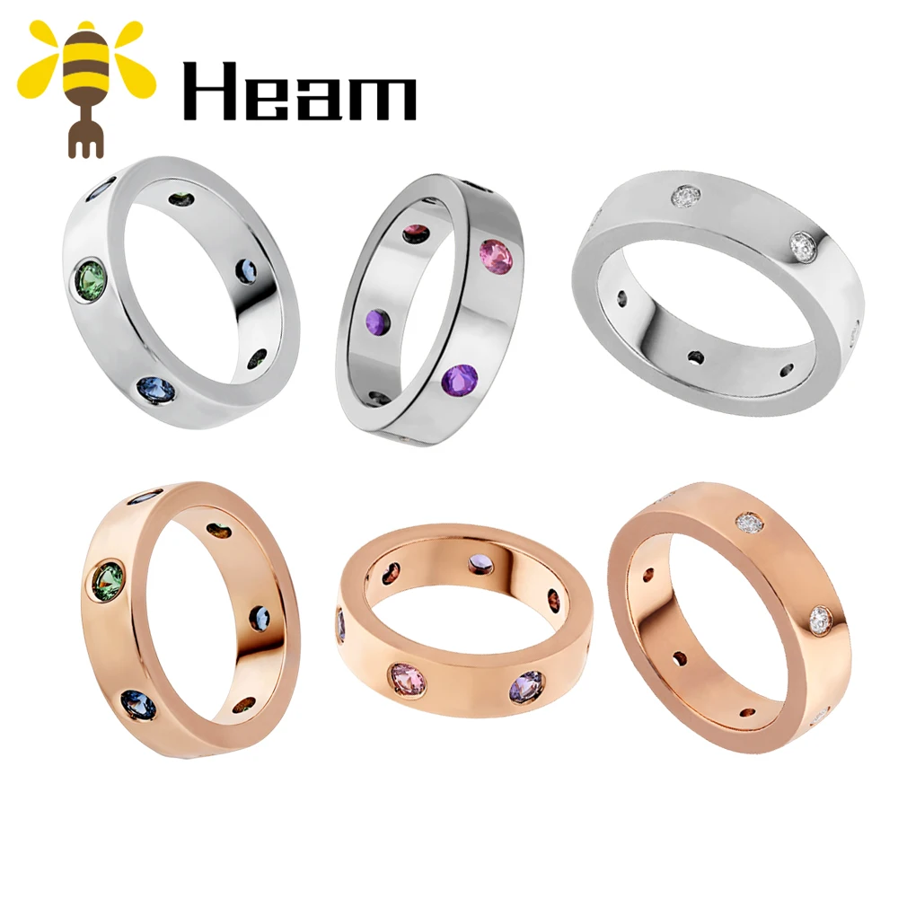 Heam,, высокое качество, серебро 925 пробы, болгарийская пара, кольцо для женщин, розовое золото, модное, классическое, роскошное, свадебное ювелирное изделие