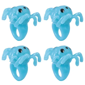 

4pcs Ring spider Spider Glow Ring Light Up Ring Plastic Ring Glow for party