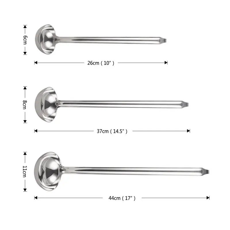 OBR нержавеющая сталь с длинной ручкой ковш сервировочная ложка Небьющийся большой круглый обеденный Совок креативный кухонный Обеденный Инструмент посуда - Цвет: Серебристый