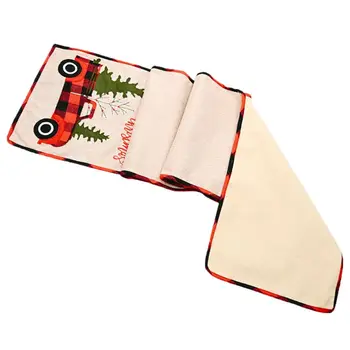 

Christmas Table Runners Merry Xmas Tree Car Decorations Tablecloth Placemat Home D2TD