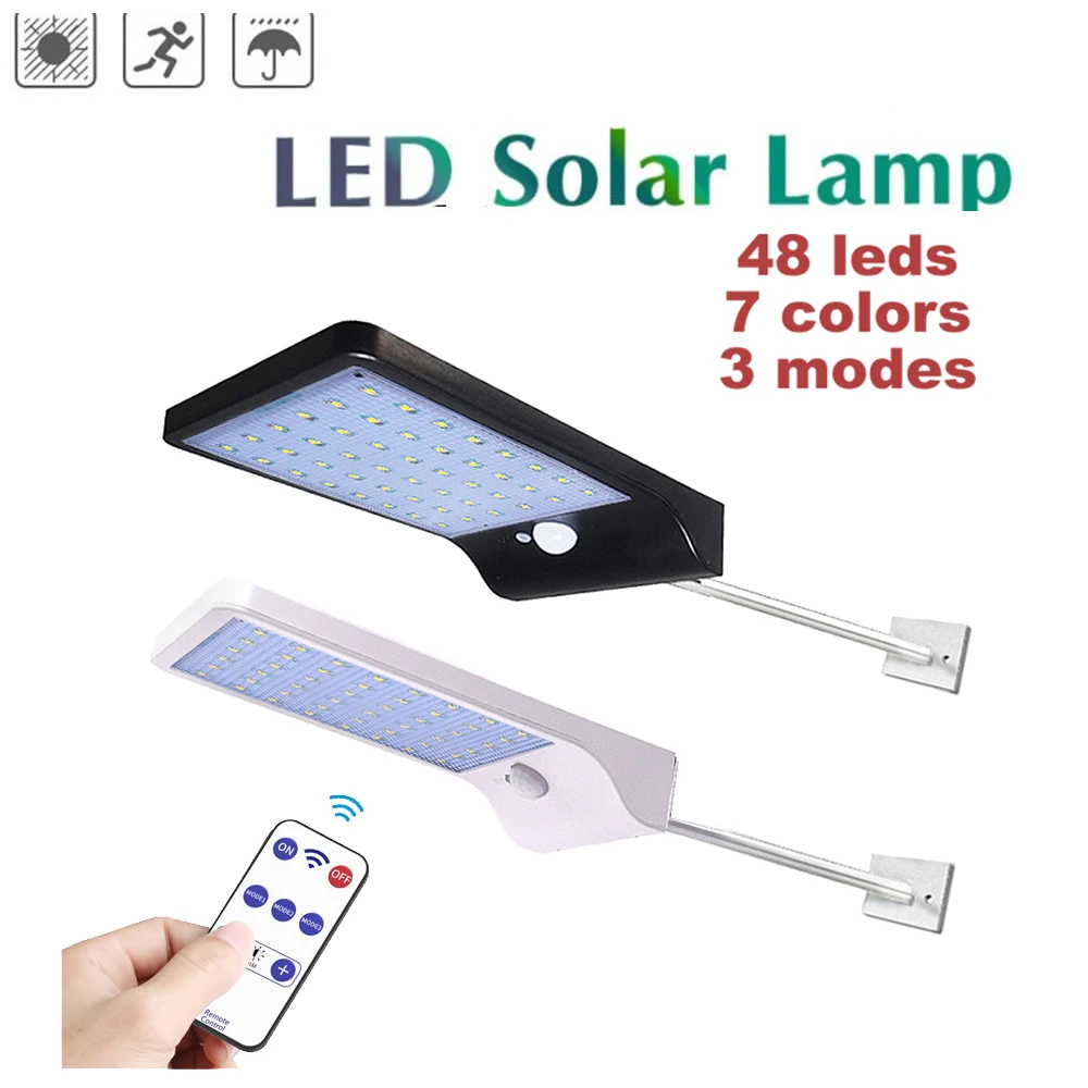 

remote 36/48 LED Sensor Waterproof Garden Outdoor Patio Courtyard Solar LED Lights Garden Decoration spotlight floodli s