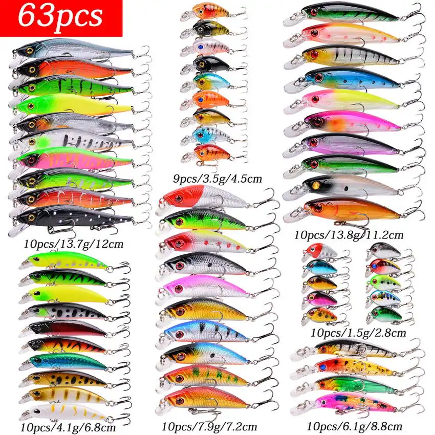 Almighty Mixed Fishing Lure Kits Wobbler Crankbaits Swimbait Minnow Hard Baits Spiners Carp Bait Set Fishing Tackle