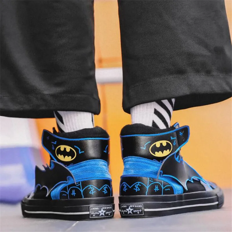  DC Comics Film Television Super Hero Batman Casual High-top Sneakers Fall Winter Fashion Men's Padd