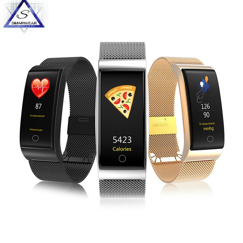 

F4 Smart Band Sports Watch Pedometer Smart Metal Bracelet Heart Rate Monitor Fitness Men Women Smart Wristband For IOS/Andriod