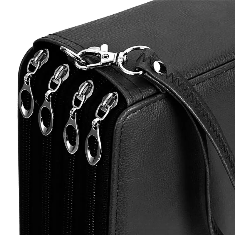 200 Holes PU Leather School Pencil Case Large Capacity Colored Pencil Bag Box Multi-functional Pencilcase For Art Supplies Gift