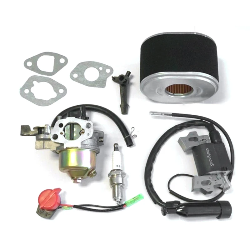 

For Honda GX140 GX160 GX200 Service Kit Carburetor Plug Ignition Coil Filter Set