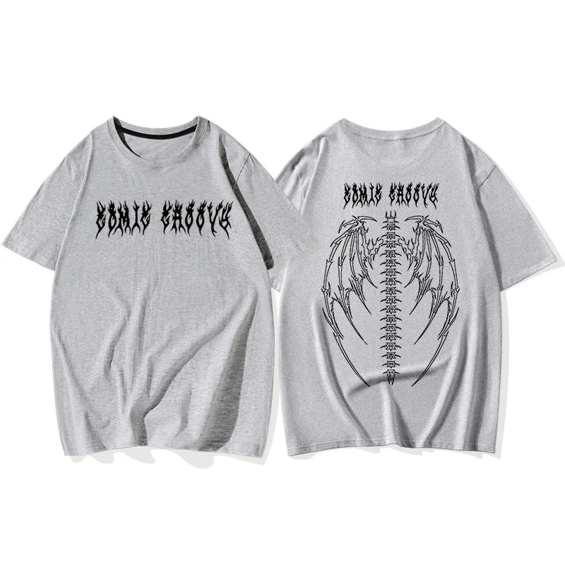 Waliicorners street clothing women's wave cool couple high street street clothing white gothic oversized t-shirt 15 Hf231c473648d48b08b2f1f1425f8c08cs