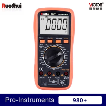 

980+ Victor RuoShui True RMS Digital Multimeter 20000 Counts Manual Range Voltage Current Resistance Capacitance Conductance