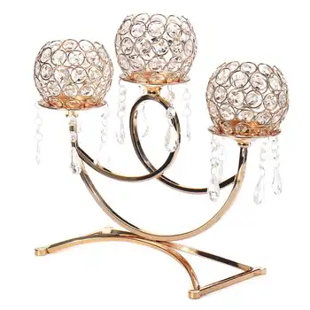 

Decorative Pillar Crystal Candle Holder,Workbench Decoration Centerpieces for Dining Room/Living Room Room-Best Wedding/Birthday