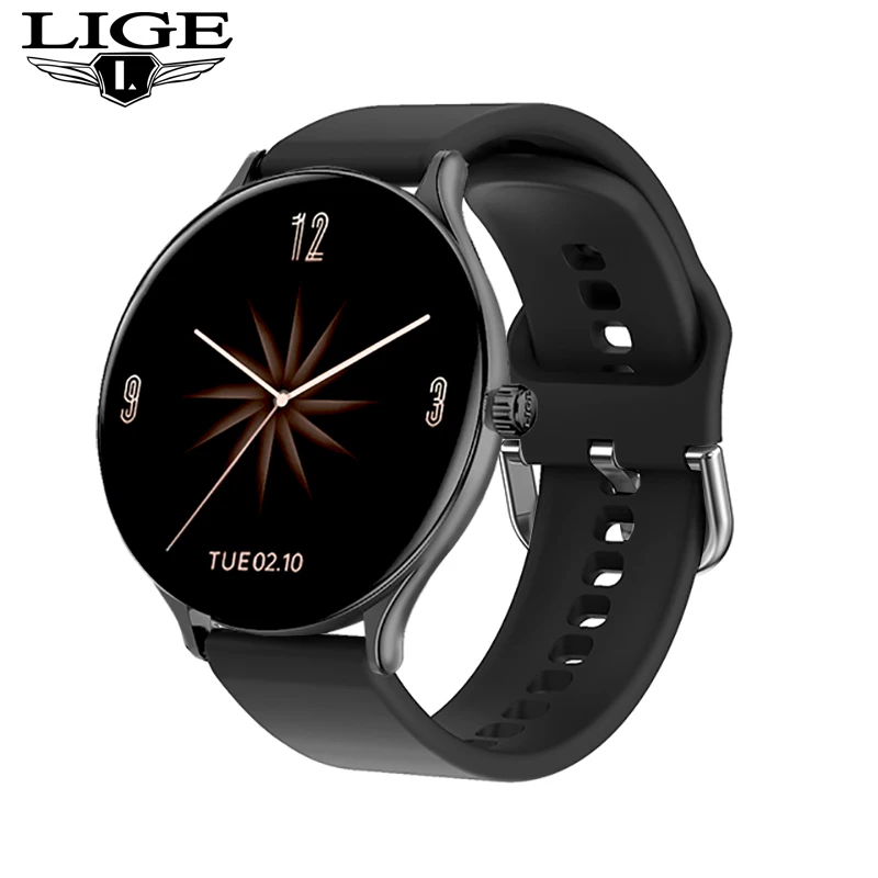 2021 New Full circle touch screen Women smart watch Luxury steel Watch Band Fashion smartwatch Sport Activity tracker For Xiaomi 
