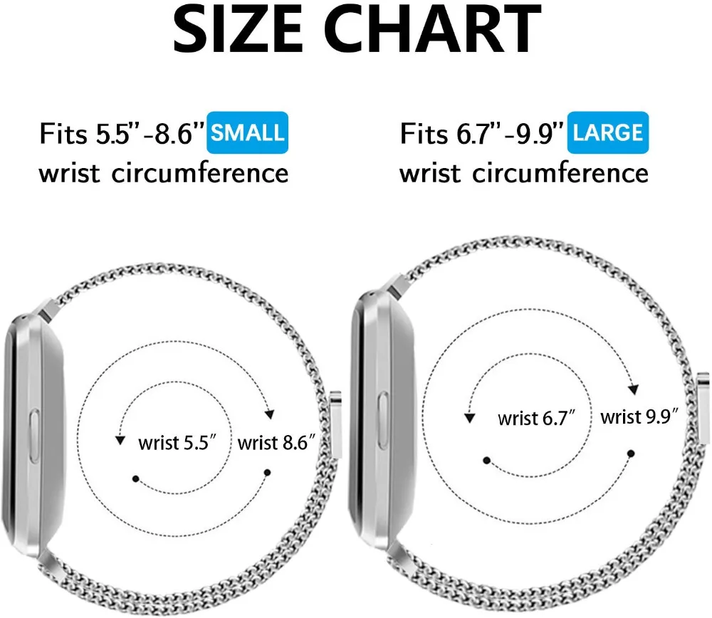 Ремешок металлический браслет из нержавеющей стали для Fitbit Versa ремешок на запястье Миланский Магнитный Браслет fit bit Lite Verse 2 Band аксессуары