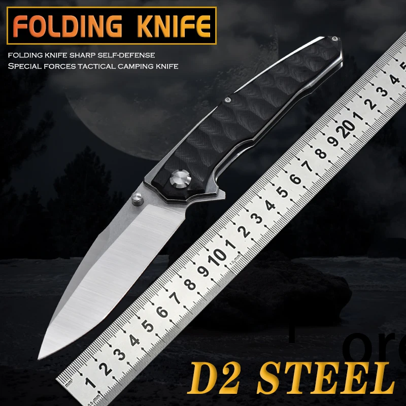 

New Folding Knife Convenient Outdoor Camping Hunting Tactics Survival Self-Defense Tool High Hardness Window Breaker Fruit Knife