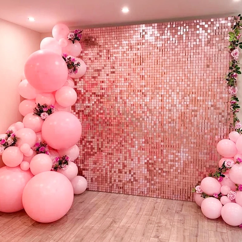 

Birthday Party Decorations Shimmer Sequin Backdrop Background Wedding Baby Shower Decor Birtthday Photozone Glitter Foil Curtain