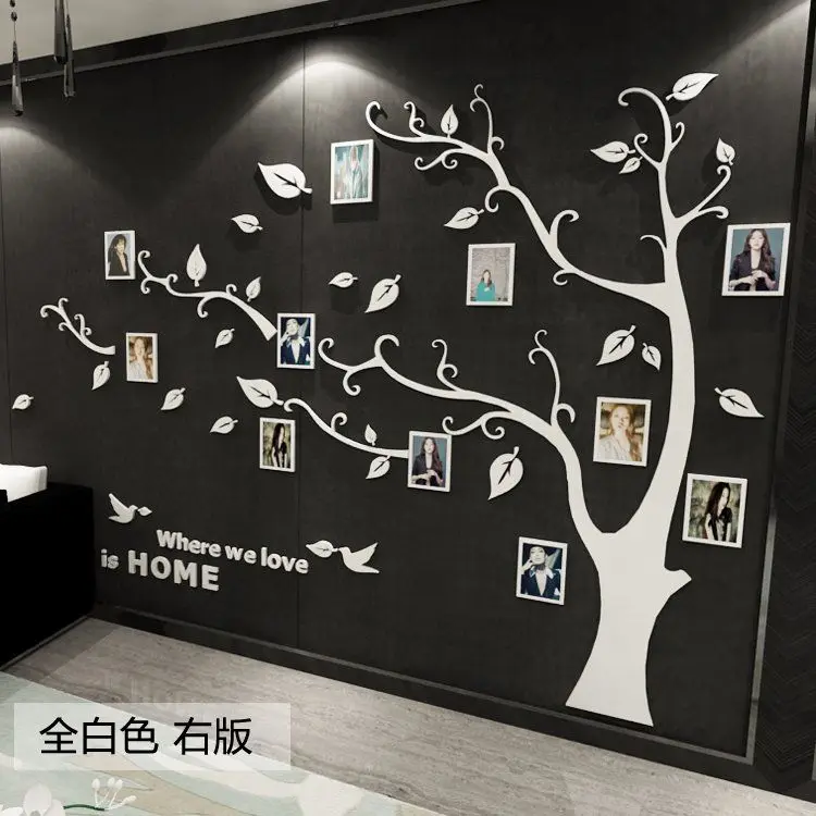 White Right Наклейка на стену s Tree фоторамка наклейка DIY зеркальная Настенная Наклейка украшение дома гостиная спальня плакат ТВ фон Настенный декор - Цвет: White Right