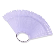 1 Набор накладных насадок для ногтей натуральный веер на палец полная карта для дизайна ногтей практический акриловый УФ-Гель-лак инструмент для маникюра Ji386 Transpare