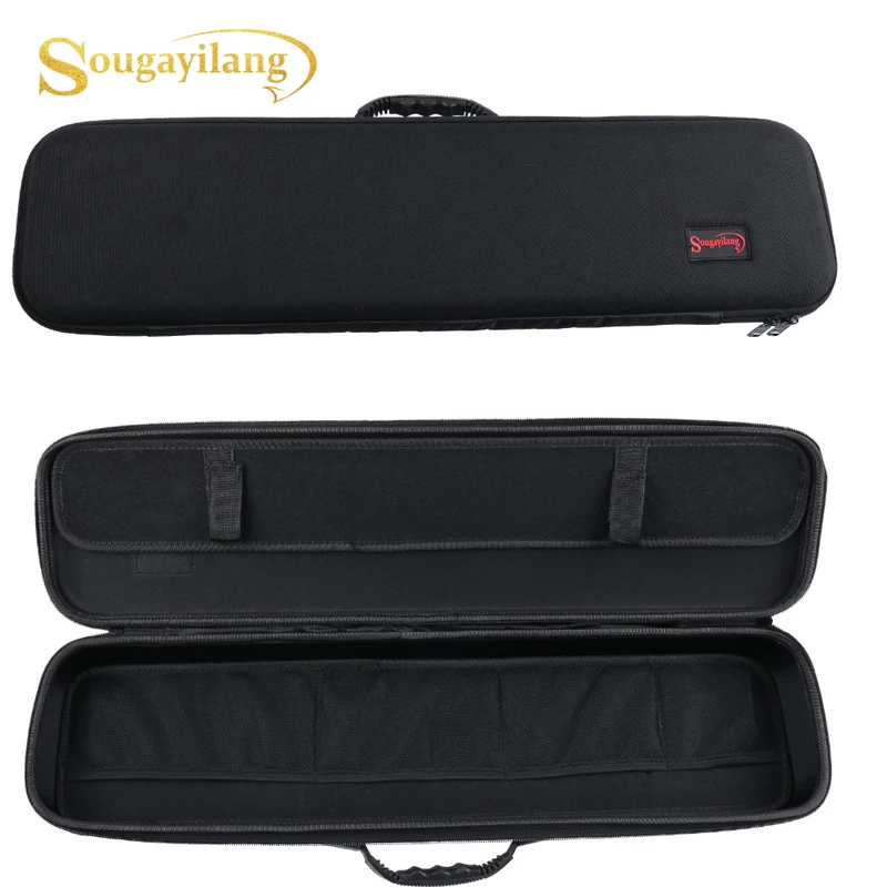 

Sougayilang New Lure Fishing Bag High Quality Storage Case Black Hard Shell Fishing Rod Bag Portable Multipurpose Rod Tackle