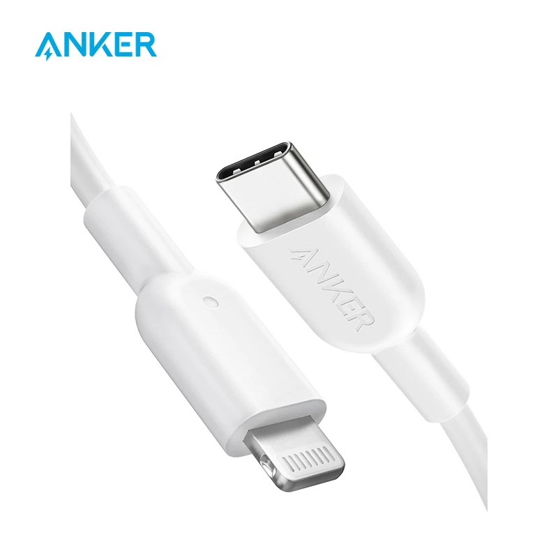 Кабель зарядного устройства для iPhone 12 Anker USB C к Lightning [сертифицирован Apple MFi 3 фута]