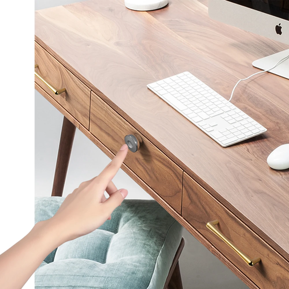 

JWM Drawer Intelligent Electronic Lock Smart Keyless Fingerprint Cabinet Lock for Office Drawer File Cabinet Storage Lock