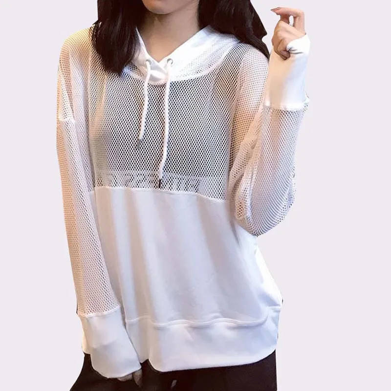 Женские спортивные рубашки быстросохнущая Йога Топ Одежда для гимнастики с капюшоном фитнес дышащая Спортивная одежда для бега Спортивная рубашка куртка