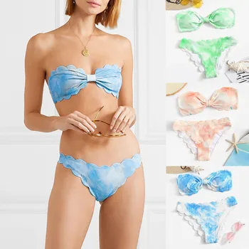 

Fashion Womens Printing Sexy Bikini Push-Up Pad Swimwear Swimsuit Beachwear Set 2020 hot new products supplier Spot Direct sale
