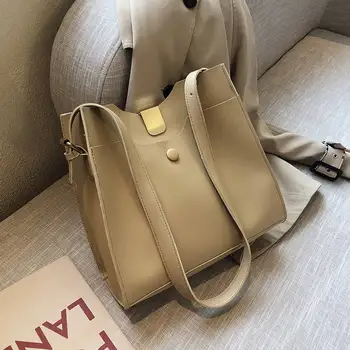 

New retro casual large capacity bucket bag female new 2019 Korean fashion bag