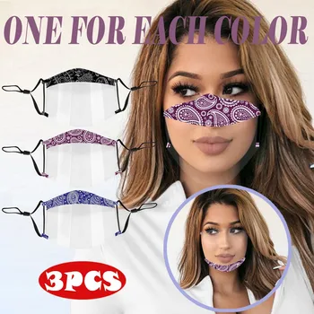 

Reuseable Masks Adult Mini Shield Washable Comfortable Mask Transparent Visual Mask Protective Face Shield Breathable Mondmasker