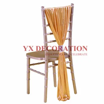 

New Design 5pcs Lot 70x140cm Ice Silk Chiavari Sash Chair Cap Hood Cover For Wedding Banquet Decoration