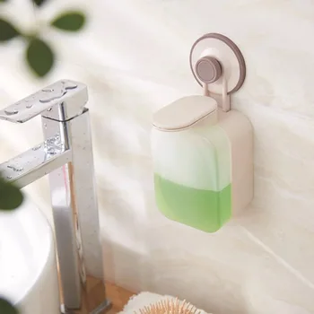 

1PC Mini Liquid Soap Dispenser Plastic Suction Cup Soap Dispenser Wall Mounted ABS Waterproof Soap Box for Bathroom