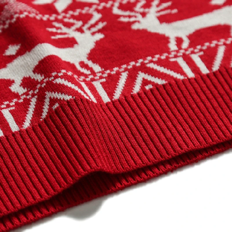 Новинка, рождественский стиль, мужской осенне-зимний пуловер, свитер с принтом оленя, длинный рукав, уплотненный, теплый, с круглым вырезом, свитера для мужчин, Pull Femme