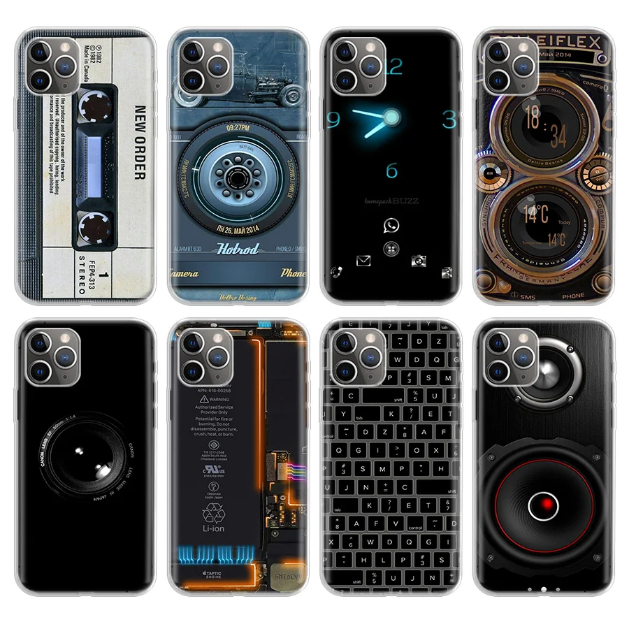 

Retro Camera Cassette Tapes Calculator Keyboard Phone Case For Apple iPhone 11 Pro 6 6S 7 8 Plus + X 10 Ten XS MAX XR 5 5S SE So
