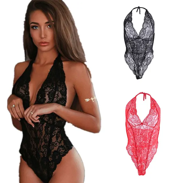 Sexy Lingerie Tights Sex Clothing Women's Sexy Lace Tights Sexy Lingerie Pajamas Lace Transparent Teddy Suit Tights Bodysuit 5