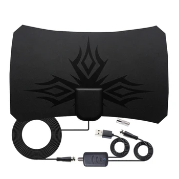 

4K Digital HDTV Aerial Indoor Amplified Antenna 980 Miles Range with 1080P DVB-T2 Freeview TV