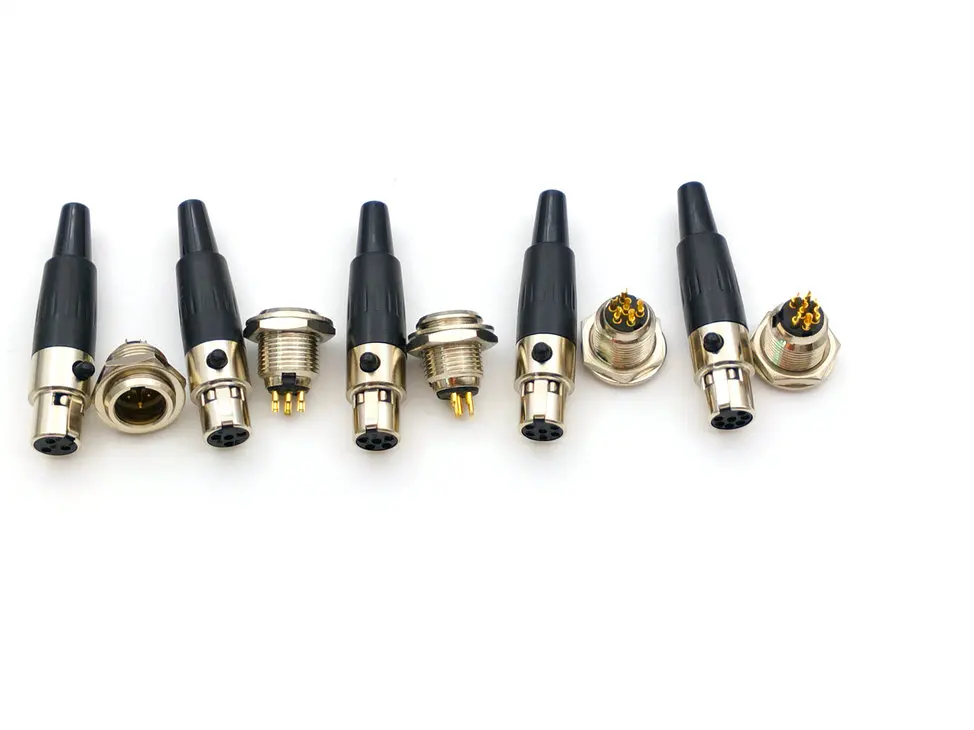 Новый мини XLR 3pin 4Pin 5pin 6pin 7pinMale кабель встроенный в линию разъем маленький 4pin 7pinfemale