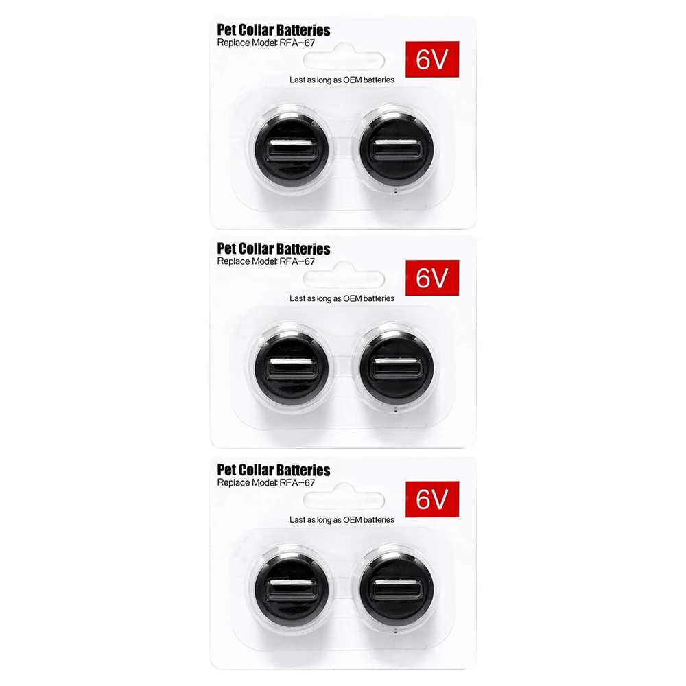

6 PCS/BAG 6V Pet Collar Batteries For PetSafe RFA-67 6 Volt 100% Replacement Batter