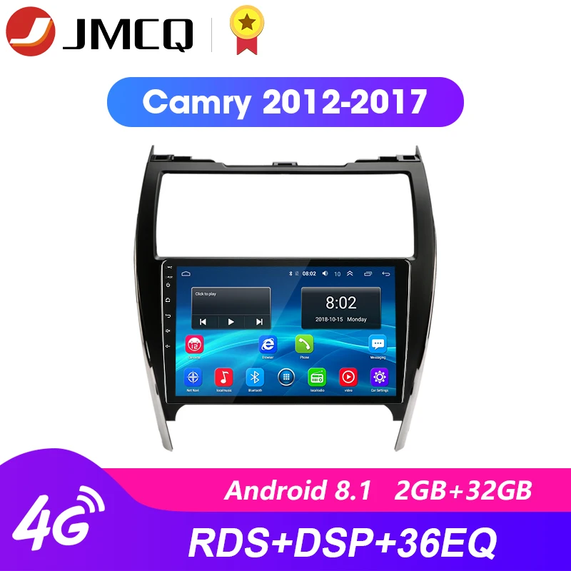 Автомобильный мультимедийный плеер JMCQ 2 Гб + 32 ГБ Android 8 1 для TOYOTA CAMRY 7 XV 50 55 2012 2017 2din