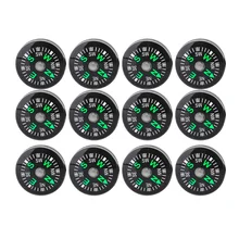 

12Pcs 2CM Mini Pocket Oil-filled Compass, High-quality Outdoor Tools, Hiking and Camping Outdoor Activities Accessories