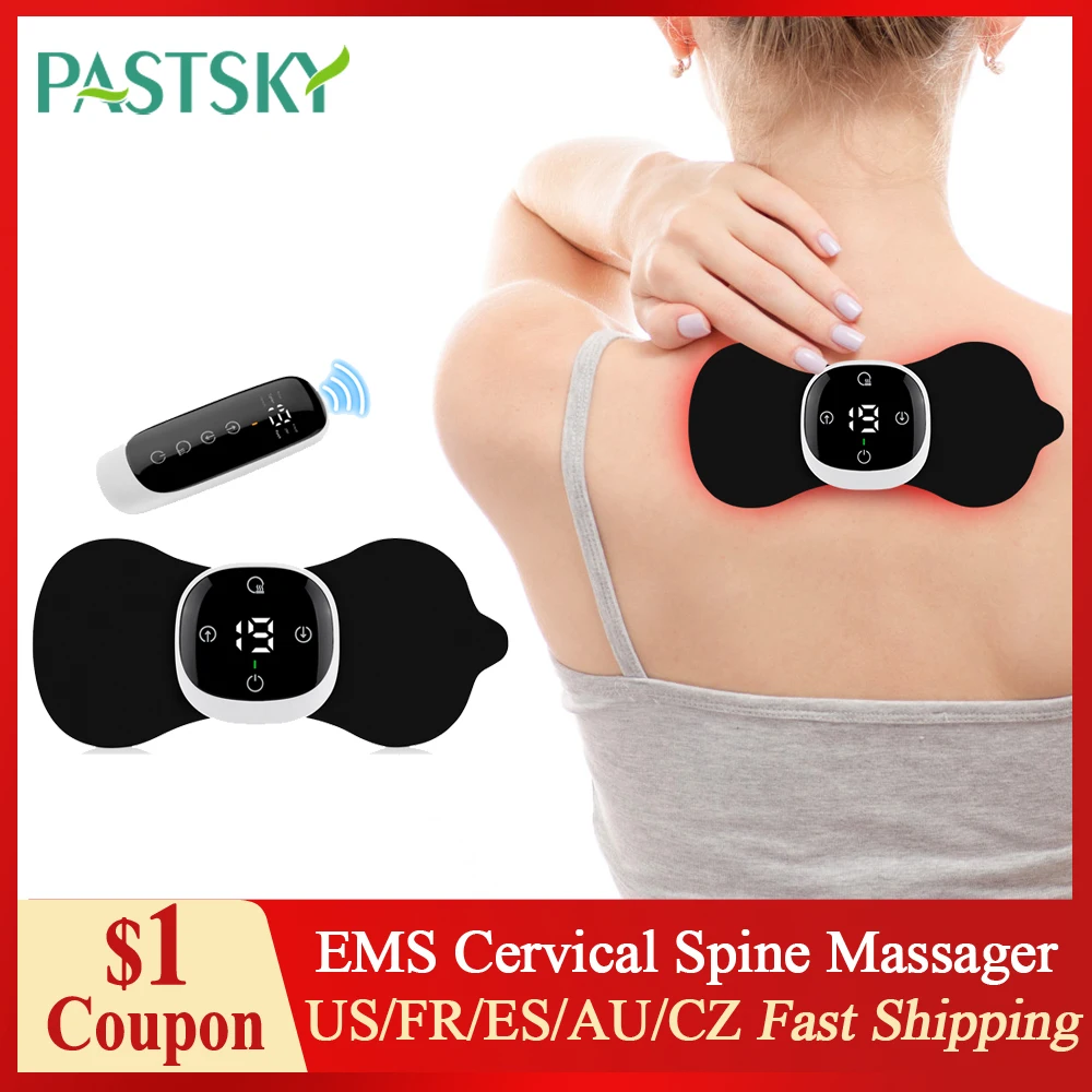 Cervical Spine Massager EMS Pulse Shoulder and Neck Massage Device