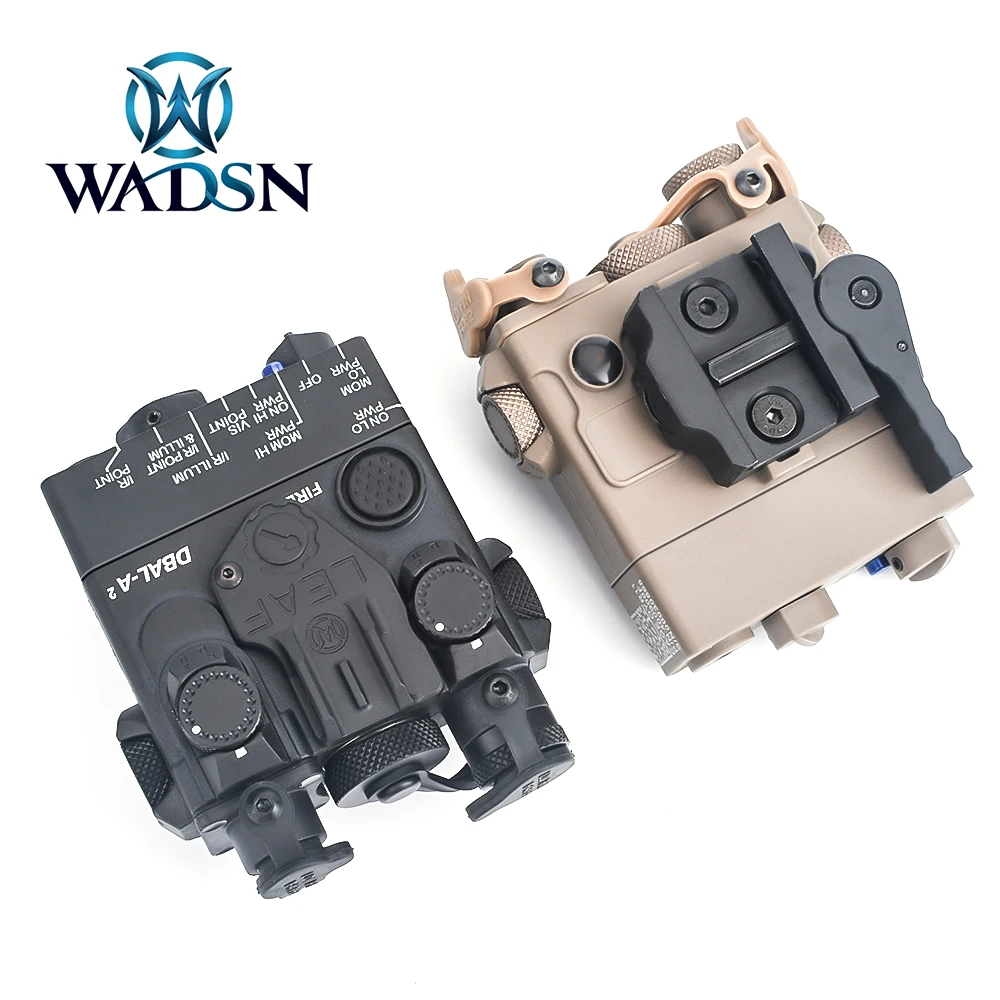WADSN Tactical Mini DBAL A2 Red Green Blue Dot Laser with IR White Light Strobe Hunting Rifle PEQ Airsoft Laser Aim Weapon Light