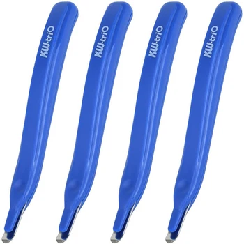 

KW-TRIO 4 Pack netic Staple Remover, Puller Staple Removal,Push Full Professional Easy Set for School, Office and Home - Blue